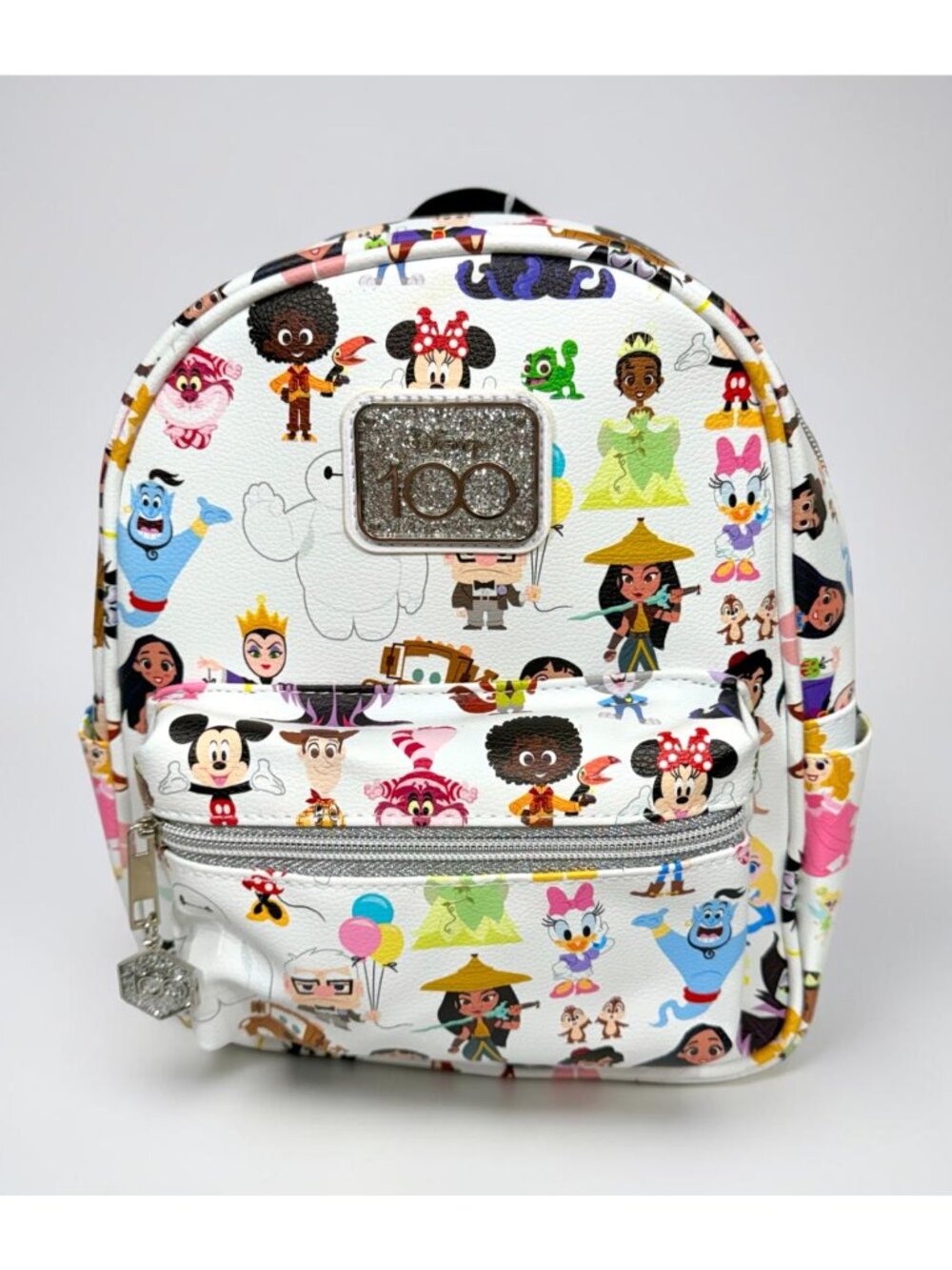 Disney/Pixar 100th Anniversary Mini Backpack w/Glitter Logo  & Zipper Pull NWT